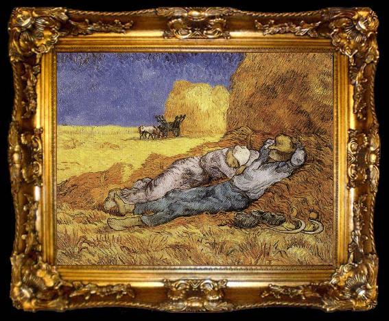 framed  Vincent Van Gogh The Siesta, ta009-2